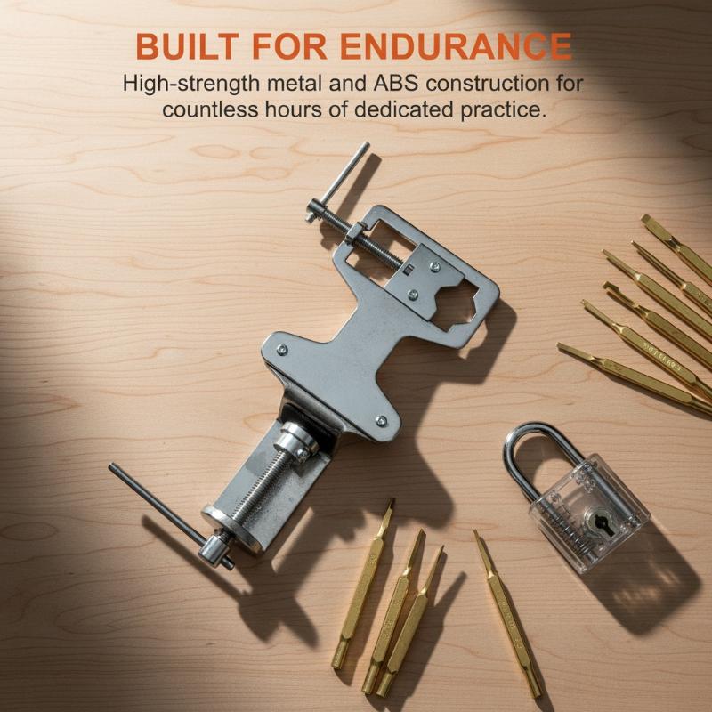 Tools At Workshop - Sturdy Adjustable Metal Practice Lock Vise
