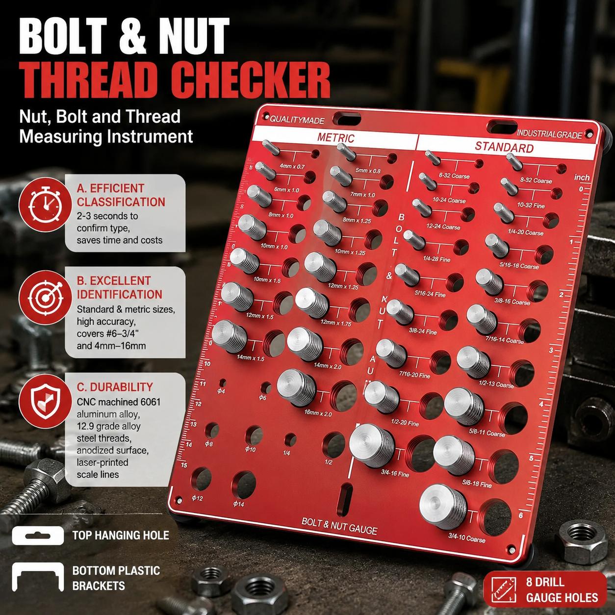 Nut and Bolt Thread Gauge Set  - Workshop Cutting Tools recension och pris